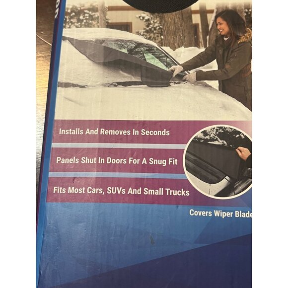 FrostGuard Plus Winter Windshield Cover Durable Polyester Water Resistant NEW - Picture 3 of 4